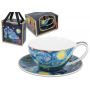 Filiżanka Carmani 360ml ze spodkiem - V. van Gogh, Gwiaździsta noc - 2
